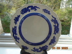1930 Royal Cauldon Blue Dragon kínai Kék Sárkány mintás süteményes tányér