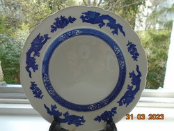 1930 Royal Cauldon Blue Dragon kínai Kék Sárkány mintás süteményes tányér