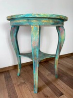 Egyedi, kézzel festett Thonet asztalka, vintage sítlusú