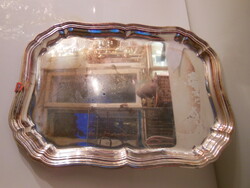 Tray - 35 x 26 cm - silver plated - marked - German - flawless