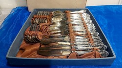Russian, Soviet old silver-plated 30-piece cutlery set.