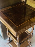 Table with inlay, 2 shelves