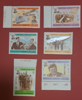 Space exploration stamps, with Kennedy, 1962 a/3/3