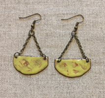 'Swing' handcrafted fire enamel earrings