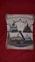 Retro cccp Russian shelf decoration fireplace decoration biscuit socket clock Moscow 12 x 10 cm according to the pictures