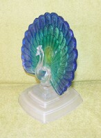 Glass peacock ornament