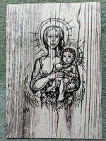 Matthias Varga. Graphics. Madonna with baby Jesus...