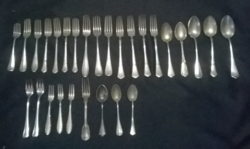 28 pieces of old alpaca cutlery