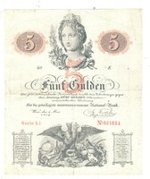 5 gulden 1859 eredeti állapot