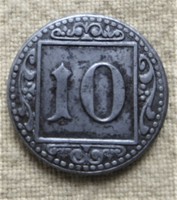 Német Birodalom 10 Pfennig Nikkel Hadifogoly pénz Kriegsgeld 1818 T2 RR