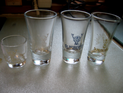 St. Hubertus brandy and liqueur glasses