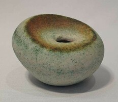 Simó Ágoston ceramic pebble vase, retro earthenware ceramic, perfect condition! 12 X 8.5 cm