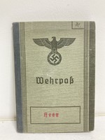 Eredeti második világháborús Wehrpass náci német katonai igazolvány