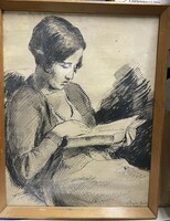 Bajor Ágost (1892-1958) Olvasó lány