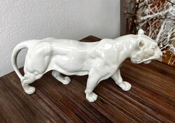 Art deco, nagy porcelán tigris, ca. 1930. - GYŰJTŐI PÉLDÁNY