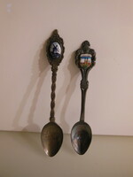Spoon - 2 pcs. - Silver plated - marked - 11 x 2 cm - 10 x 2 cm - old - Austrian - flawless