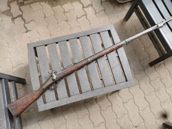Original military rifle with flap, manufactured in 1847, in mint condition