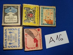 Antik háztartási papírdobozos és faskatulyás gyufák címke gyűjtőknek egyben a képek szerint A 16