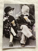 Old, romantic, childish postcard -6.