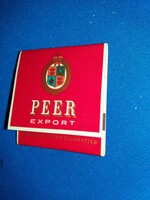 Régi PEER cigaretta téphető szálas gyufa címke gyűjtőknek EGYBEN a képek szerint