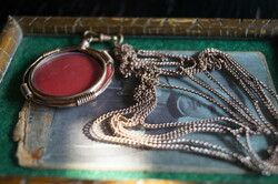 Copper - photo holder - chain - pendant - jewelry - jewelry.