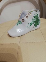 Herendi zöld Apponyi mintás cipő