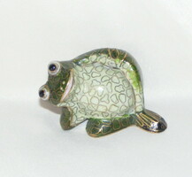 Frog enamel figure ornament