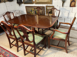 Iii. George style mahogany dining table with 6 chairs