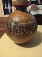 Ball-sized ceramic vase with a big belly