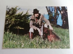 Vadász-kutyával postatiszta képeslap