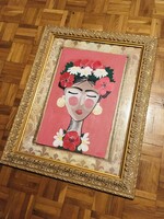 Frida Kahlo painting portrait