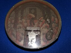 Antik fémkeretes tükrös belül fémfigurás EGÉR EGÉR KI A HÁZBÓL ügyességi játék a képek szerint