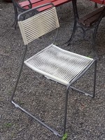Balcony/garden chair with wire seat/Bauhaus style chair