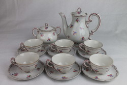 Zsolnay small floral, incomplete, damaged, shield-stamped coffee set