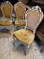 Baroque antique renovated 4-piece chair