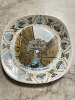 Bavaria painted porcelain bowls in two sizes Venetian Bridge of Sighs collector's pieces
