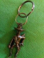 Antique tobacconist bazaar metal copper western lucky luke cowboy figure key ring as shown in the pictures