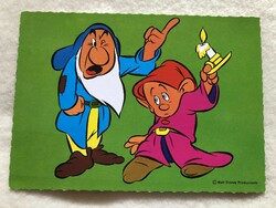 Snow White and the Seven Dwarfs - trash and snooze postcard - post office -6.