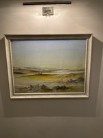 Landscape, work of an unknown painter, made in the second half of the 20th century