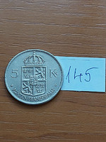 Sweden 5 kroner 1972 vi. Adolf Gusztáv, copper-nickel alloy with nickel coating 145.