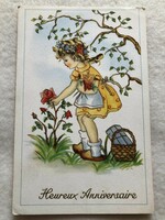 Antique, old gilded postcard -6.