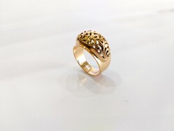 14k. Vörös Arany 7,84g. Virágmintás női gyűrű (No.: 21)