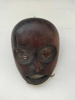Antique African wooden mask, Boki ethnic group, Nigeria, one eye is missing, discounted, throw away 200 1973