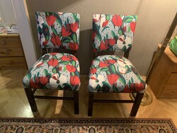Ritkaság! 2 db art deco Tulipános szék, igényesen felújított