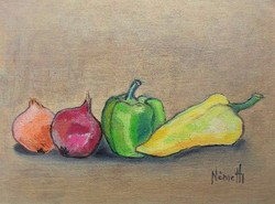 Konyhai kvartett (18x24) "Zöldségek"