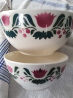 Antique earthenware bowl - 2 pcs - os / gdr