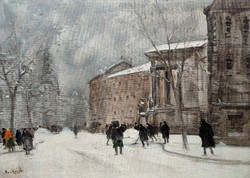 Berkes Antal ( 1874-1938 ) Téli Budapest