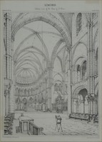 A. Newman lithograph: French cathedrals in Rheims