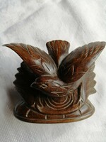 Antique Carved Eagle from Wood, Natural Color
