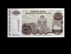 Unc - 500,000,000 Dinars - Croatia - 1993 (rare!)